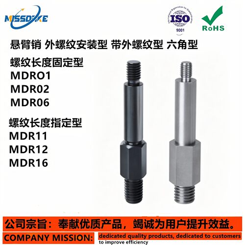 悬臂销外螺纹安装型六角型MDR01 MDR02 MDR06 MDR11 MDR12 MDR16