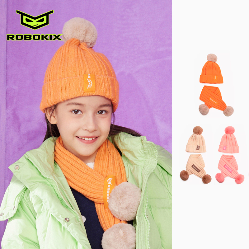 秋冬围巾帽子两件套兔绒包芯纱