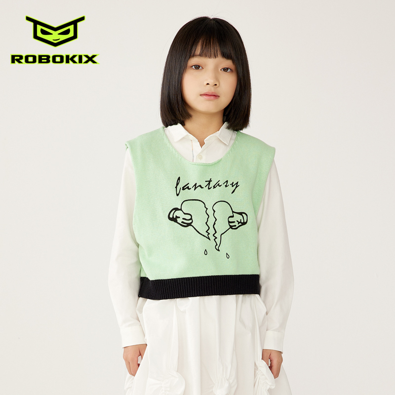 robokix毛织背心春秋款保暖