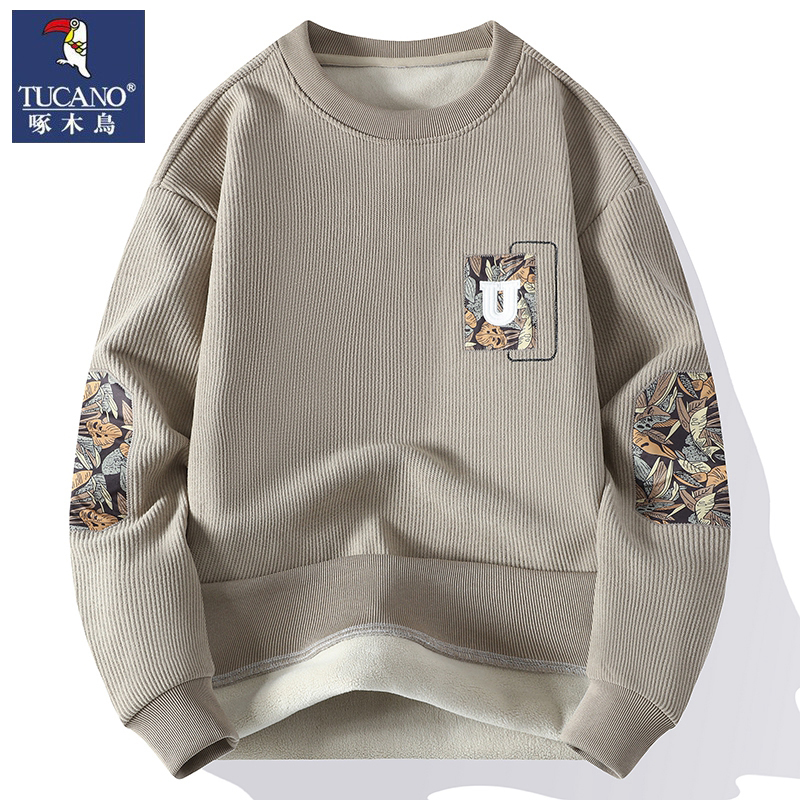 宽松加绒加厚冬季圆领