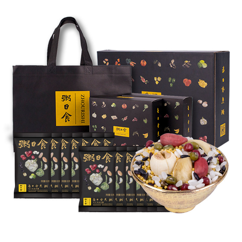 粥日食|莲子百合粥 五谷杂粮粥组合 14包量贩家庭装 杂粮礼盒装