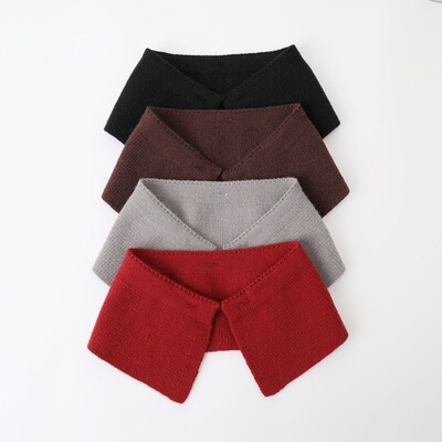 针织毛线防脏假领子辅料新款方领翻领通用洋气棉衣尖领假亲肤柔软