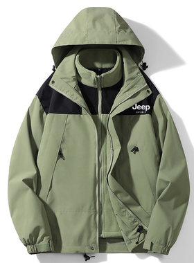 户外冲锋衣三合一可拆内胆登山服
