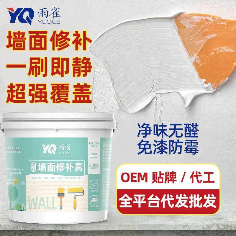 墙面修补膏防霉白色补墙膏大白腻子粉墙面修复无味免漆补墙膏补洞,基础建材,墙面修补膏,淘宝优惠券,粉丝福利购,淘宝优惠卷