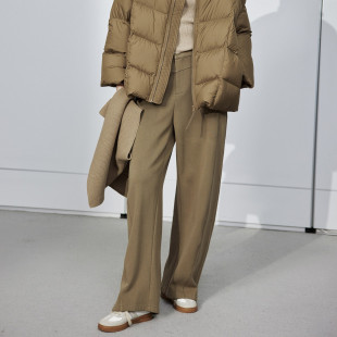 女休闲长裤 军绿色一体绒厚实卫裤 UJ420203843 新款 uti尤缇2024冬季