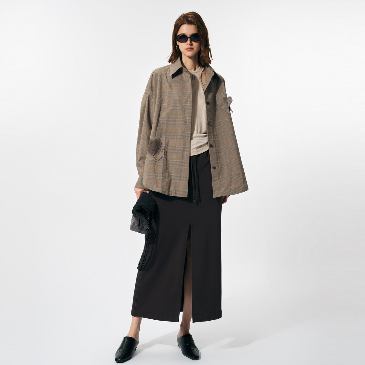 uti廓形休闲长袖衬衫女