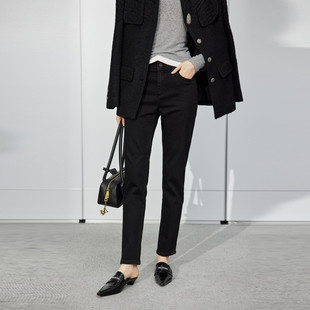 uti尤缇2024冬季新款 百搭修身显瘦牛仔长裤女小脚裤UJ421221190