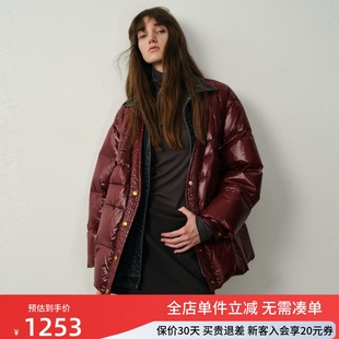 uti尤缇2025冬季新款牛仔拼接休闲中长款羽绒服女外套UK420622315