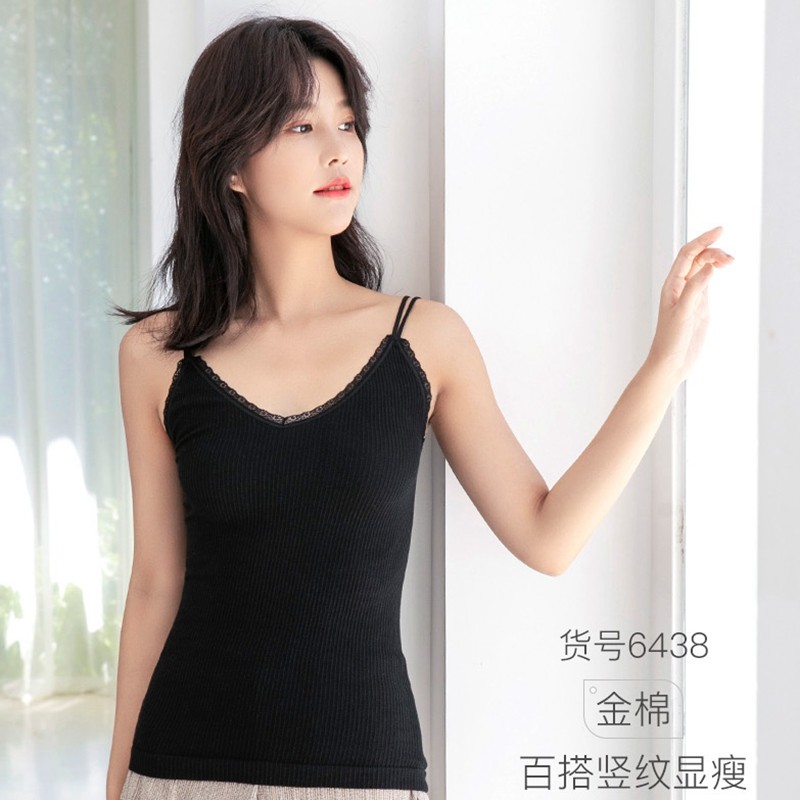 JA秋冬款金棉显瘦竖纹内搭蓄热加绒加厚吊带背心打底衫内衣女士,女士内衣/男士内衣/家居服,保暖背心,淘宝优惠券,粉丝福利购,淘宝优惠卷