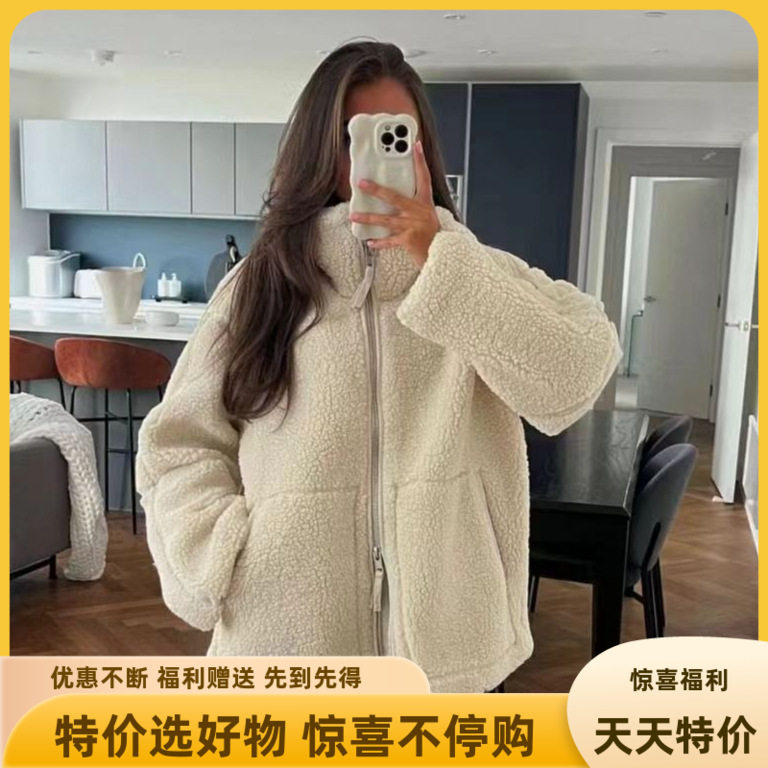 跨境2024欧美风秋冬新款女装纯色