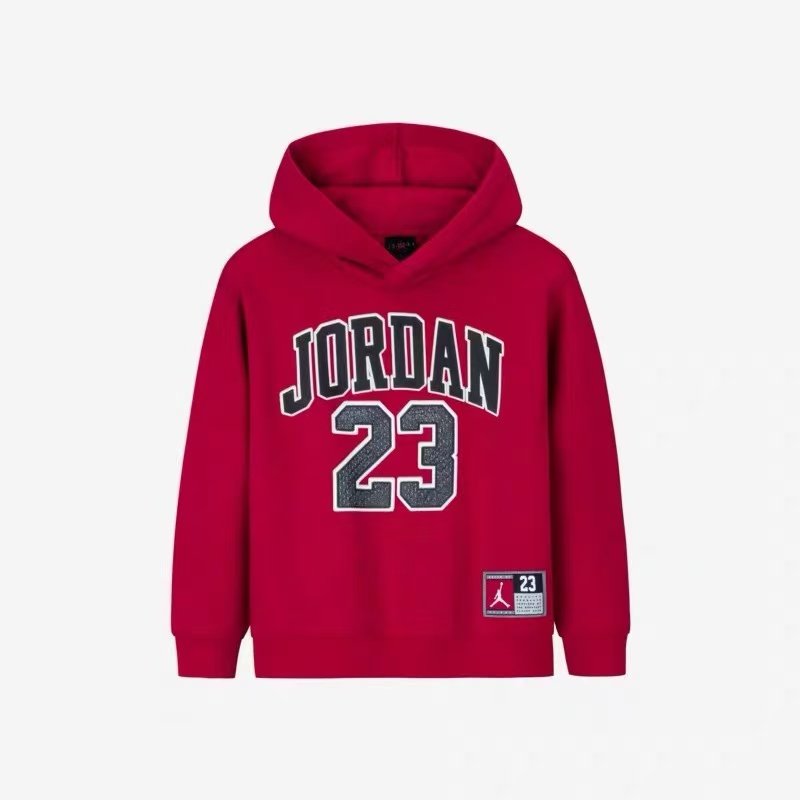 JORDAN 儿童装男童连帽卫衣2025新款中大童加绒上衣潮服休闲时尚
