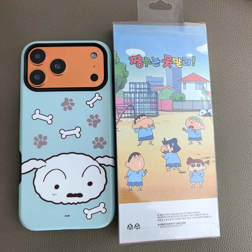 蜡笔小新小白苹果17pro双层壳女