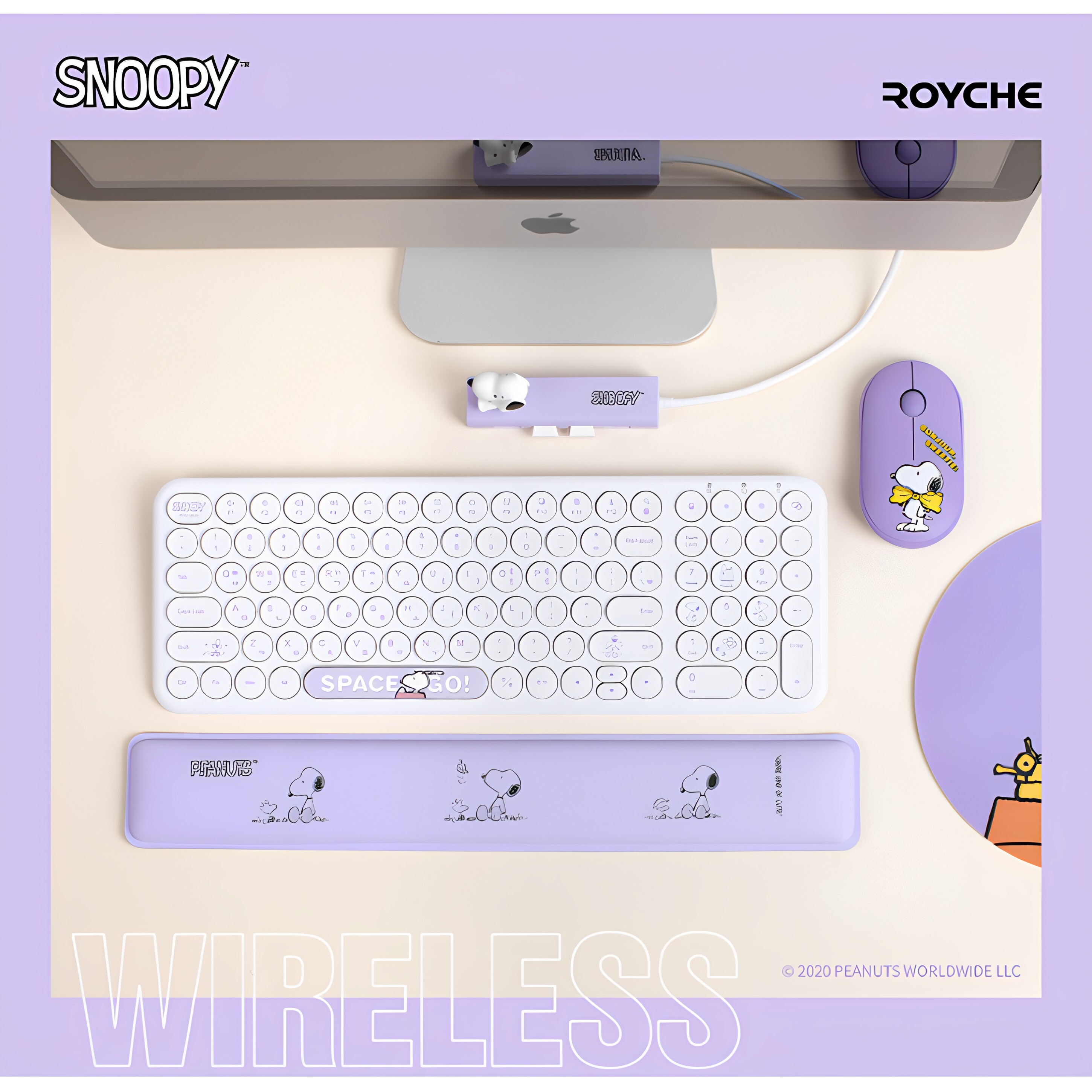 韩国snoopy史努比无线键盘笔记本台式机办公室可爱卡通蓝牙鼠标女
