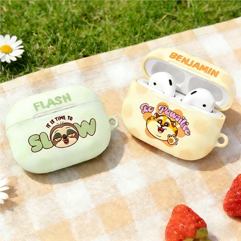 正品迪士尼疯狂动物城尼克朱迪AirPods Pro3代耳机套硬壳防摔苹果airPods pro2保护壳卡通可爱防丢情侣壳创意