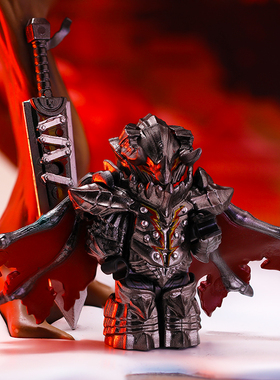 第三方新品剑风传奇龙格斯Guts狼头狂战士甲胄战马积木玩具人仔