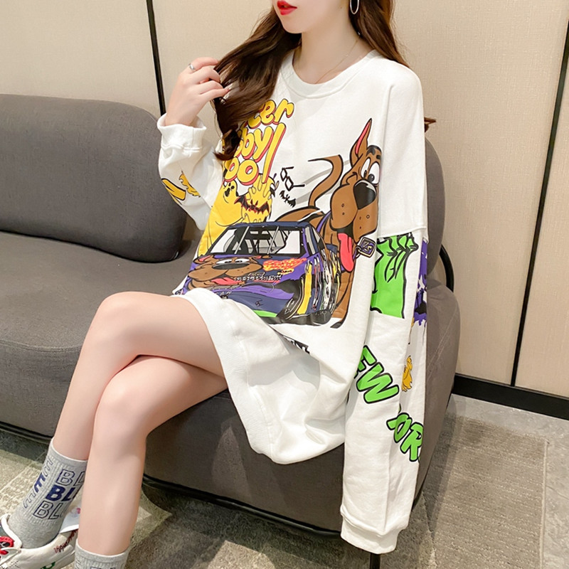 胖MM大码韩版宽松多巴胺春秋季穿搭长袖t恤卫衣女薄款早秋上衣潮