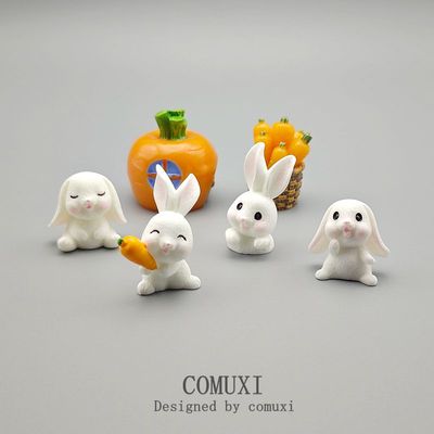 微缩景观小动物玩偶桌面树脂卡通