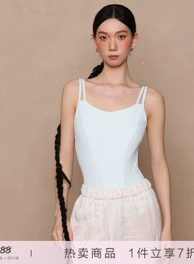 danzbaby芭蕾舞服成人舞蹈体操服女瑜伽练功服双肩带吊带体服B401
