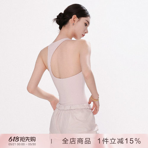 danzbaby芭蕾舞服瑜伽女成人形体服体操服练功服深v露背体服B352