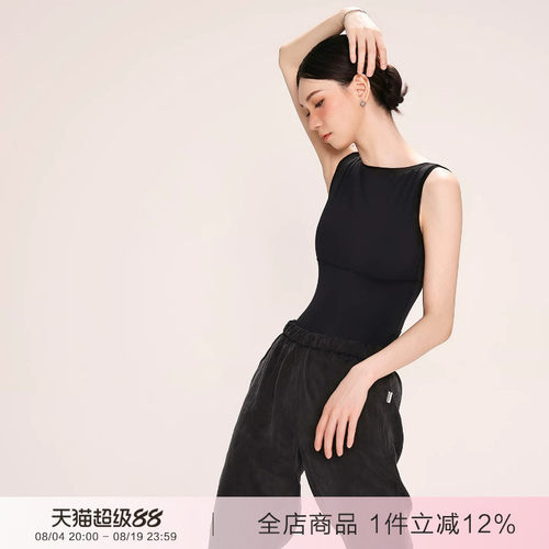 danzbaby芭蕾舞服一字领成人体操服芭蕾女形体服美背练功体服B380