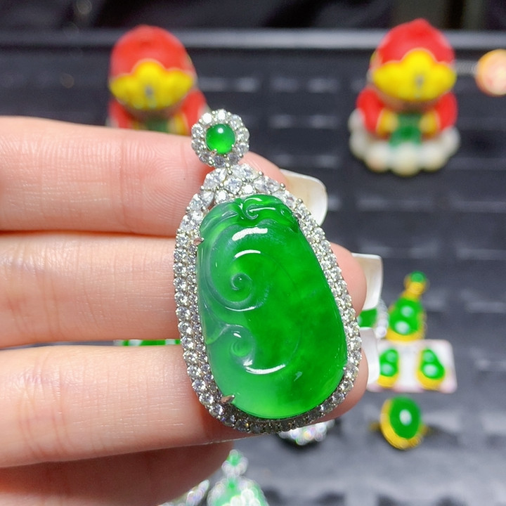 天然A货翡翠国标s925,珠宝/钻石/翡翠,颈饰,淘宝优惠券,粉丝福利购,淘宝优惠卷