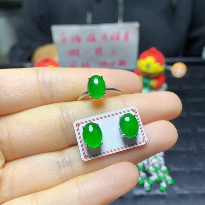 天然A货翡翠国标s925银