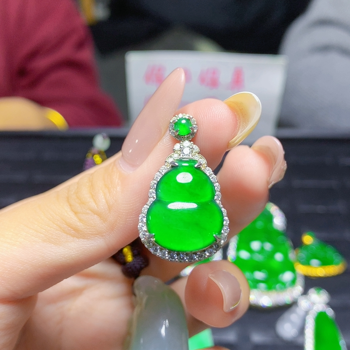 天然A货翡翠国标s925银