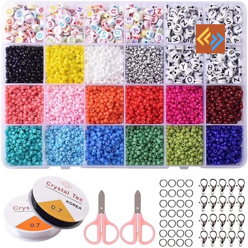 1 Box Seed Beads Kit Letter Beads Small Craft Beads Jewelry 饰品/流行首饰/时尚饰品新 其他DIY饰品配件 原图主图