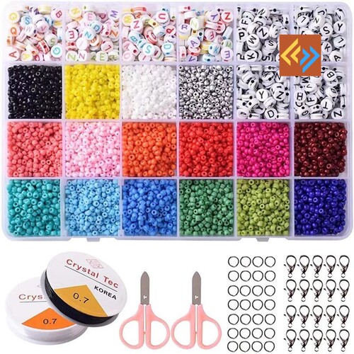 1 Box Seed Beads Kit Letter Beads Small Craft Beads Jewelry