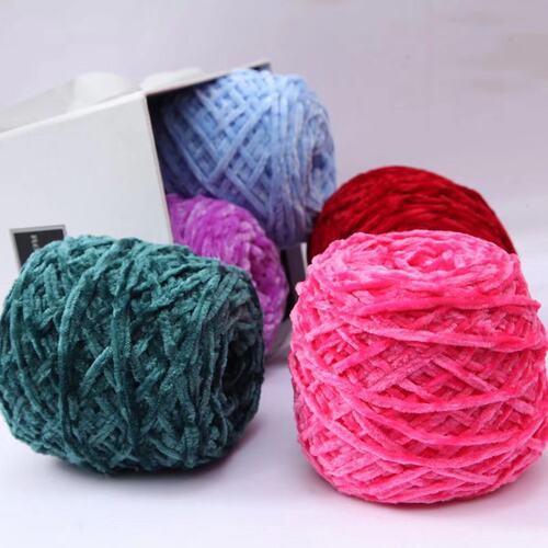 Chenille Golden Velvet Medium fine Hand Knitting Thread yarn