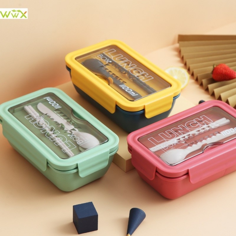 Microwave Lunch Box Portable 2 Layer Food Container Healthy 餐饮具 保鲜盒 原图主图