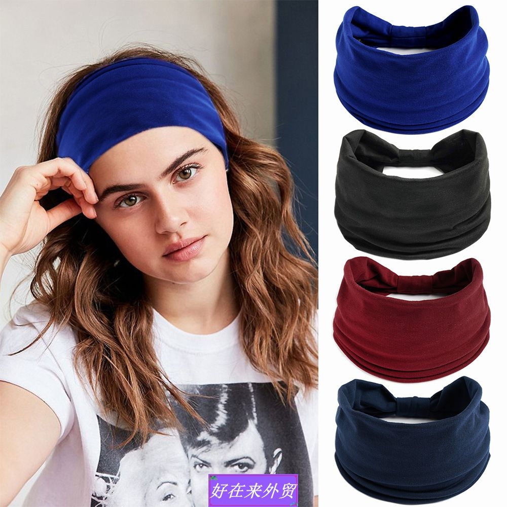 solid color Elasticity Headband Fashion headdress lady 发带