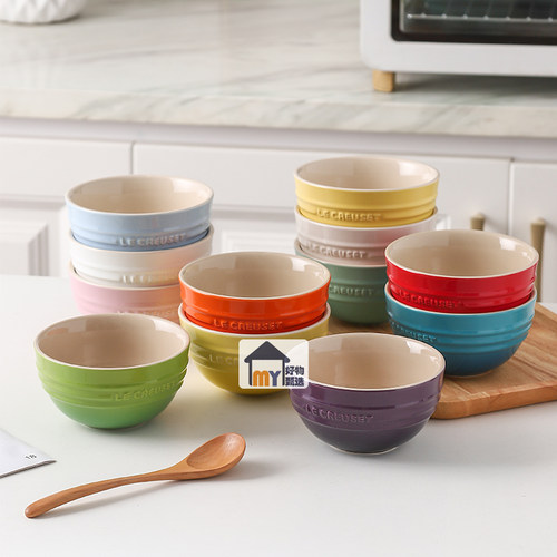 米饭碗酷彩陶瓷高颜值家用珐琅碗