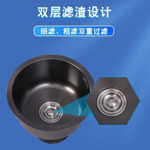 单槽加厚洗菜盆304水槽厨房水槽 货源不锈钢水槽拉伸圆盆水槽