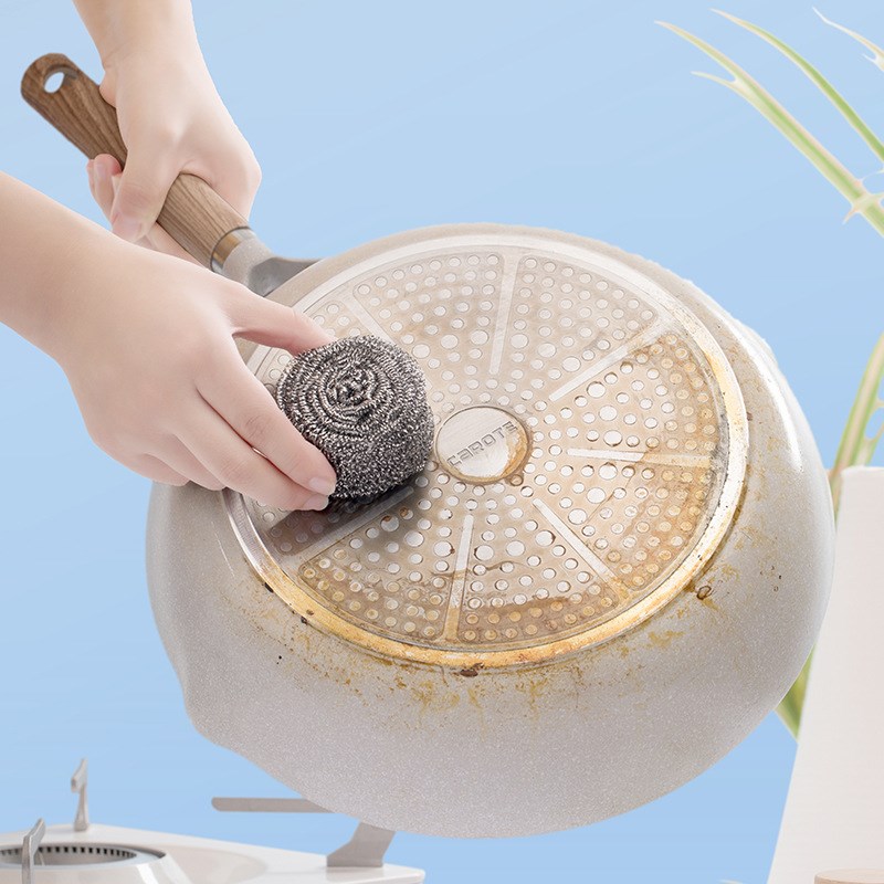 钢丝球家用厨房洗碗刷锅不掉丝去污大号不锈钢擦锅清洁10个装