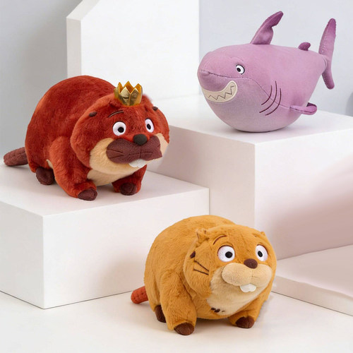 Hoppers plush 河狸变身计划动画公仔海豹海狮毛绒玩偶儿童抱枕