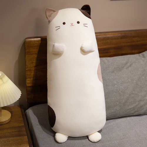可爱卡通猫咪长条抱枕女生床上侧睡夹腿枕三花猫沙发靠垫枕头礼物