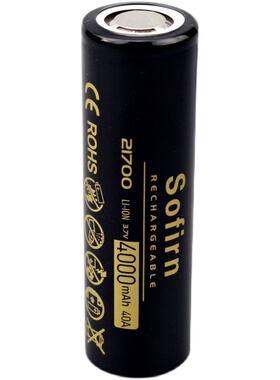 Sofirn索菲恩21700电池锂离子强光手电筒电池可充电重复使用