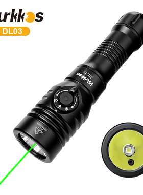 索菲恩DL03强光专业潜水手电绿激光恒流直充高亮2800lm夜钓SFT70