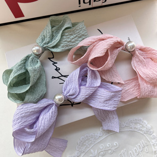 CHIC JEWELRY 韩国发饰头饰ins风复古风珍珠蝴蝶结弹簧夹弹夹发夹