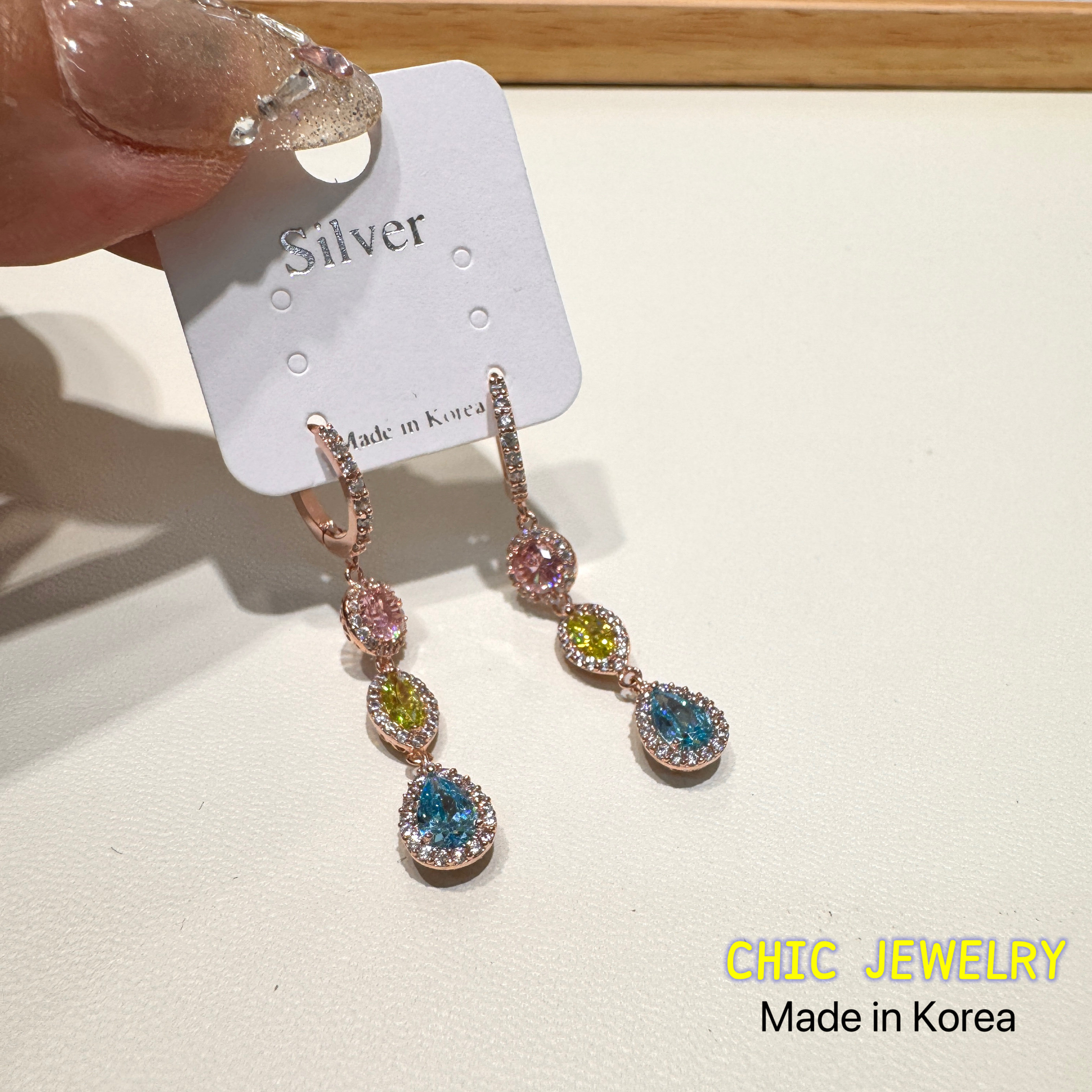 CHIC JEWELRY韩国东大门新款实拍耳环女时尚百搭甜美可爱耳钉豆豆