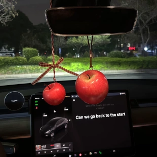 仿真苹果汽车挂件车载车内饰品吊饰高级感一路平安创意后视镜挂件