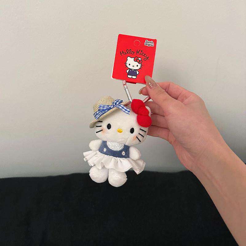 草帽哈喽kitty包包挂件可爱公仔