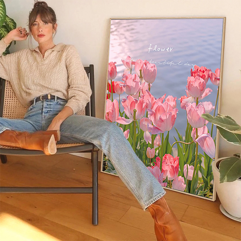 钻石画满钻客厅小件郁金香花卧室十字绣2025新款简约现代北欧轻奢