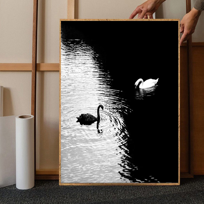 世界名画光影天鹅钻石画十字绣