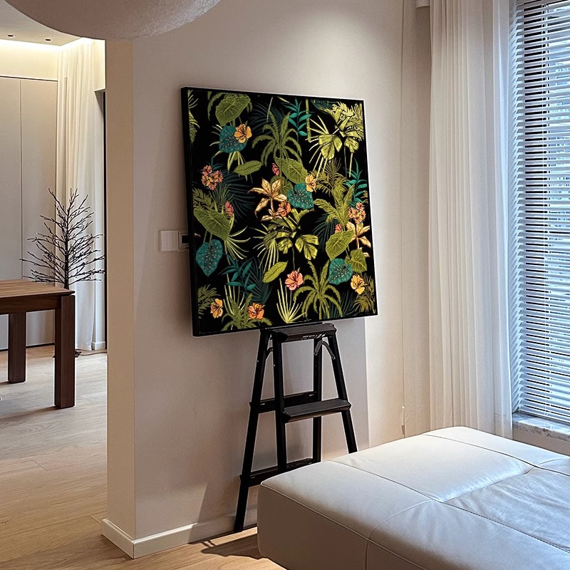 现代小众钻石画2025新款高级感植物花卉餐厅客厅珠画十字绣卧室5d