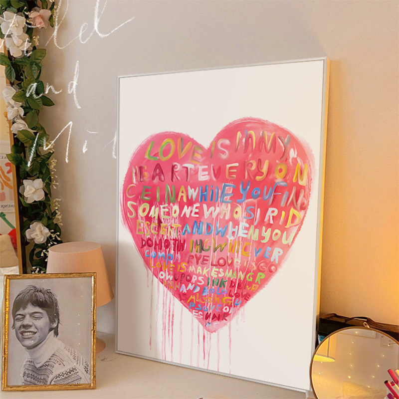 小众爱心钻石画满钻客厅小件北欧贴钻十字绣2025新款卧室现代简约