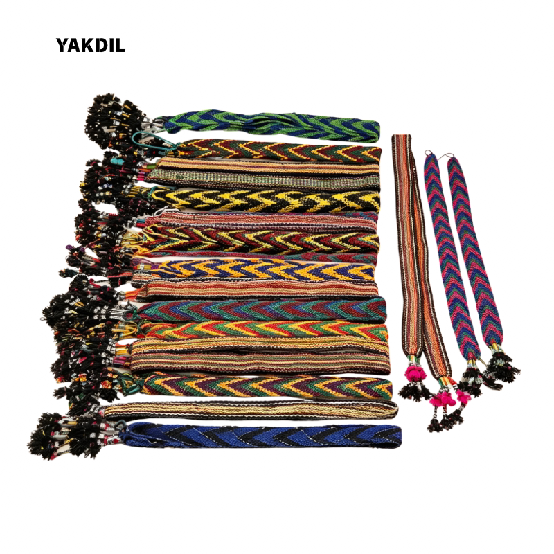 YAKDIL 手工编织新生儿固定带绑带 民族婴儿包被固定带 24色可选