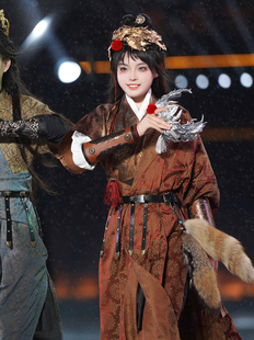 等云来【鹿里未成年】正品原创汉服复原唐圆领唐半臂国风大典秀款