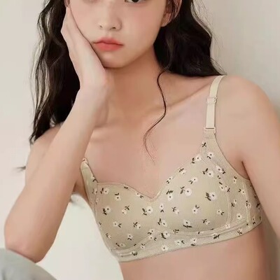 可敏淇少女内衣女小胸聚拢防下垂新款学生夏季薄款无钢圈文胸罩